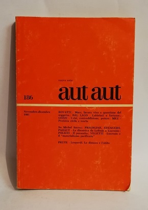 AUT AUT. 186 NOVEMBRE-DICEMBRE 1981.