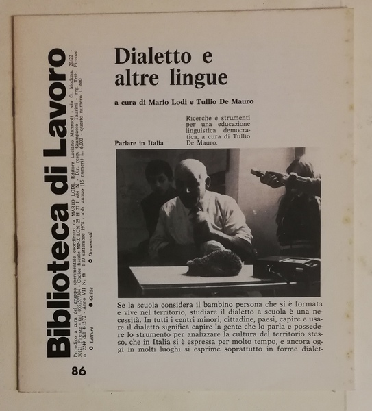 BIBLIOTECA DI LAVORO. N. 86 (1 – 20 Settembre 1978) …