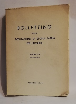 BOLLETTINO. VOLUME LXIII. 1966 FASCILO PRIMO.