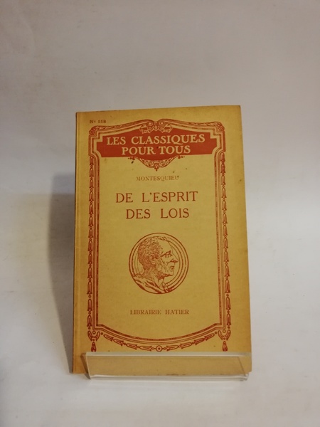 DE L'ESPRIT DES LOIS.