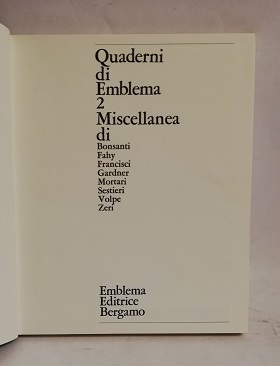 MISCELLANEA DI. QUADERNI DI EMBLEMA N.2.
