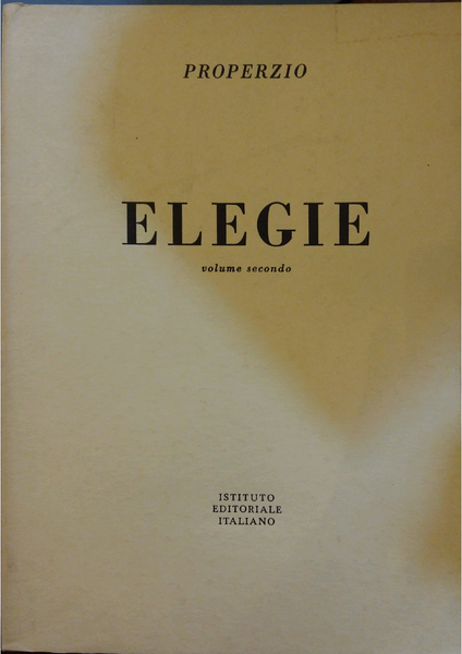 ELEGIE. VOLUME SECONDO.