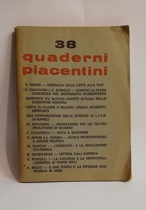 QUADERNI PIACENTINI N. 38.