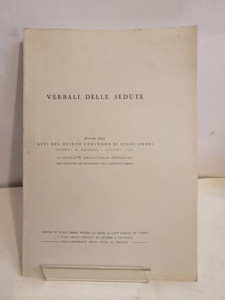 VERBALI DELLE SEDUTE.