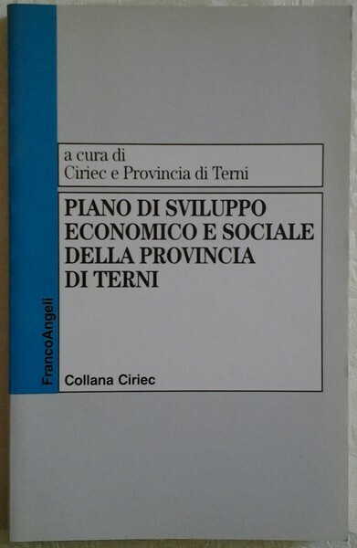 PIANO DI SVILUPPO ECONOMICO E SOCIALE DELLA PROVINCIA DI TERNI.