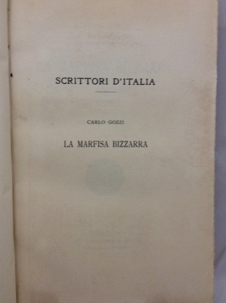 LA MARFISA BIZZARRA. - A cura di C. Ortiz.