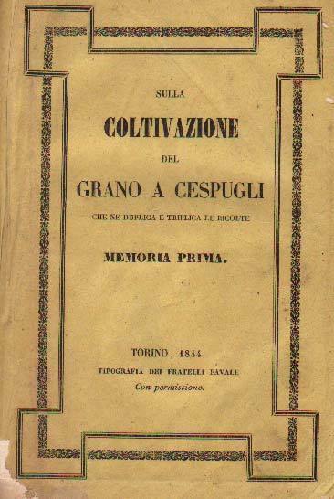 SULLA COLTIVAZIONE DEL GRANO A CESPUGLI. - Che ne duplica …
