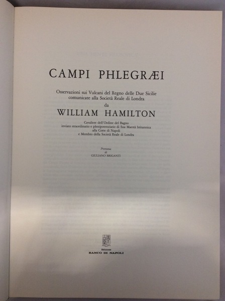 CAMPI PHLEGRAEI. - Osservazioni sui vulcani del Regno delle Due …