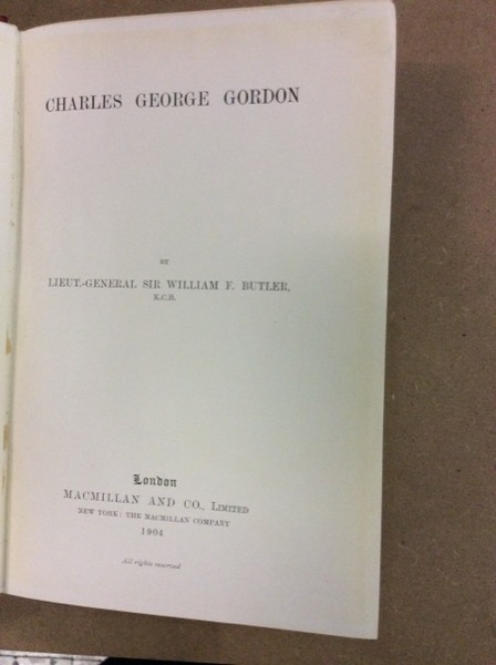 CHARLES GEORGE GORDON.