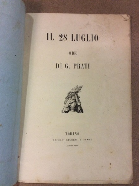 IL 28 LUGLIO. - In morte di Carlo Alberto. Ode.