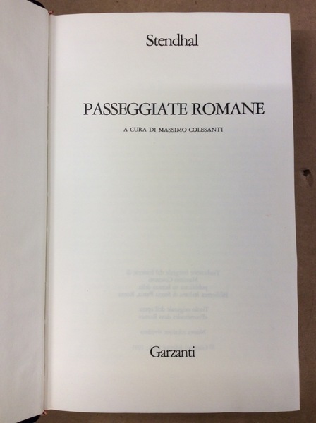 PASSEGGIATE ROMANE.