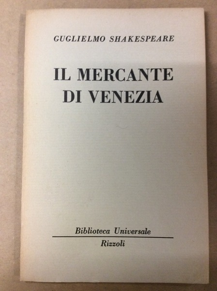 IL MERCANTE DI VENEZIA.