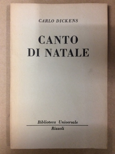 CANTO DI NATALE, IN PROSA.