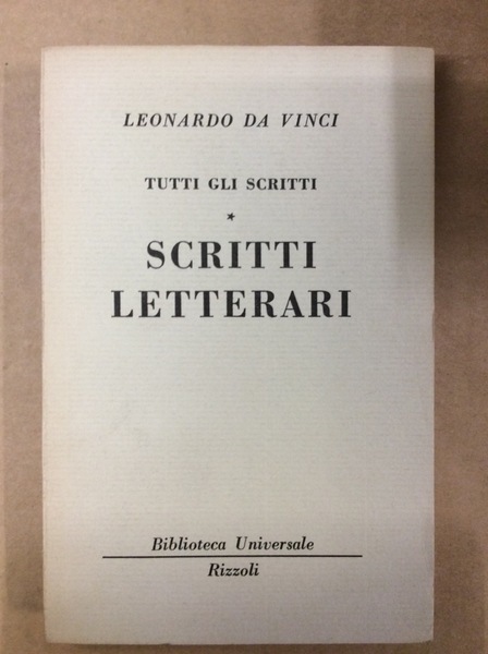 SCRITTI LETTERARI.