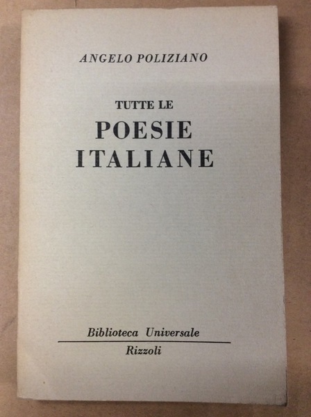 TUTTE LE POESIE ITALIANE.