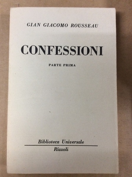 LE CONFESSIONI. VOLUME PRIMO.