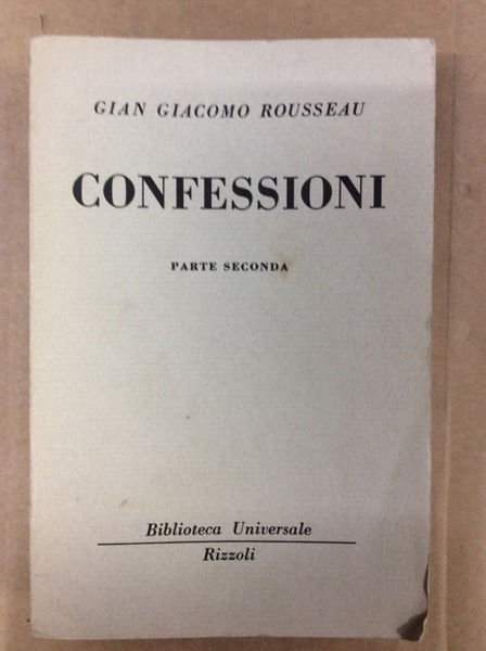 LE CONFESSIONI. VOLUME SECONDO.