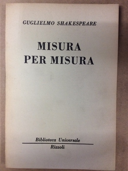 MISURA PER MISURA.
