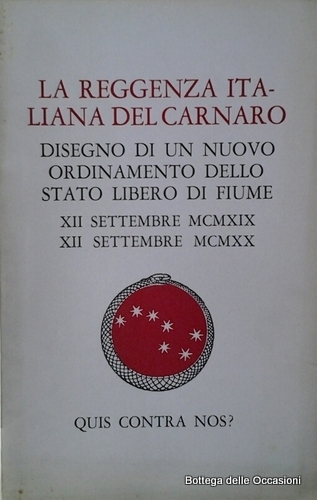 LA REGGENZA ITALIANA DEL CARNARO. - Disegno di un nuovo …