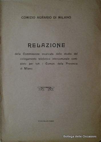 RELAZIONE DELLA COMMISSIONE INCARICATA DELLO STUDIO DEL COLLEGAMENTO TELEFONICO INTERCOMUNALE …