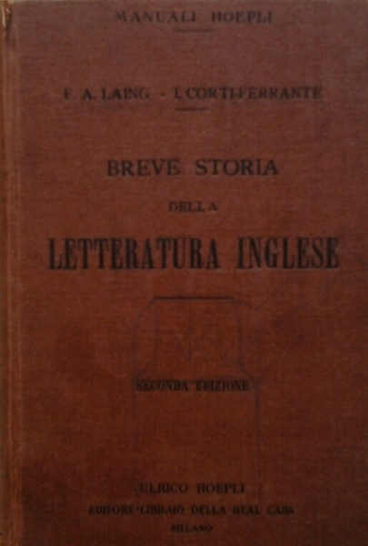 BREVE STORIA DELLA LETTERATURA INGLESE.