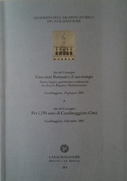 GIOVANNI ROMANI E IL SUO TEMPO. - Storia, lingua, patrimonio …