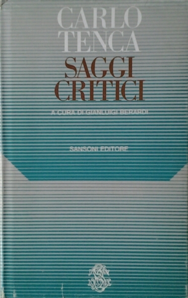 SAGGI CRITICI DI UNA STORIA DELLA LETTERATURA ITALIANA E ALTRI …