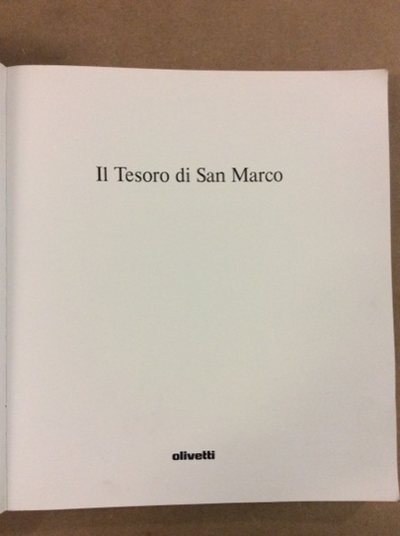 IL TESORO DI SAN MARCO.