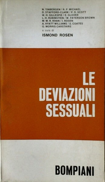 LE DEVIAZIONI SESSUALI. - Introduzione all'edizione italiana di Giovanni Carlo …