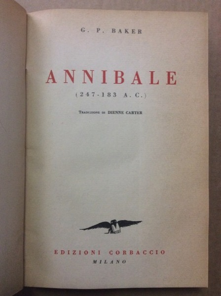 ANNIBALE (247-183 A. C.). - Traduzione di Dienne Carter.