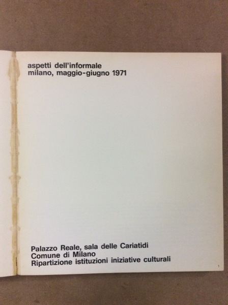 ASPETTI DELL'INFORMALE.