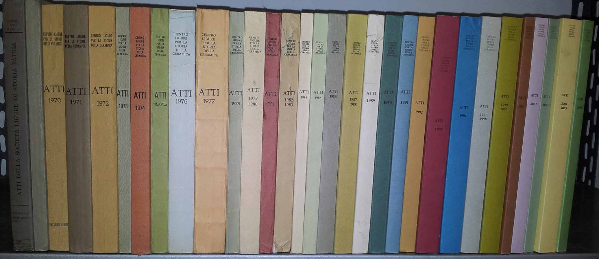 ATTI DEI CONVEGNI INTERNAZIONALI DELLA CERAMICA. 30 Volumi.