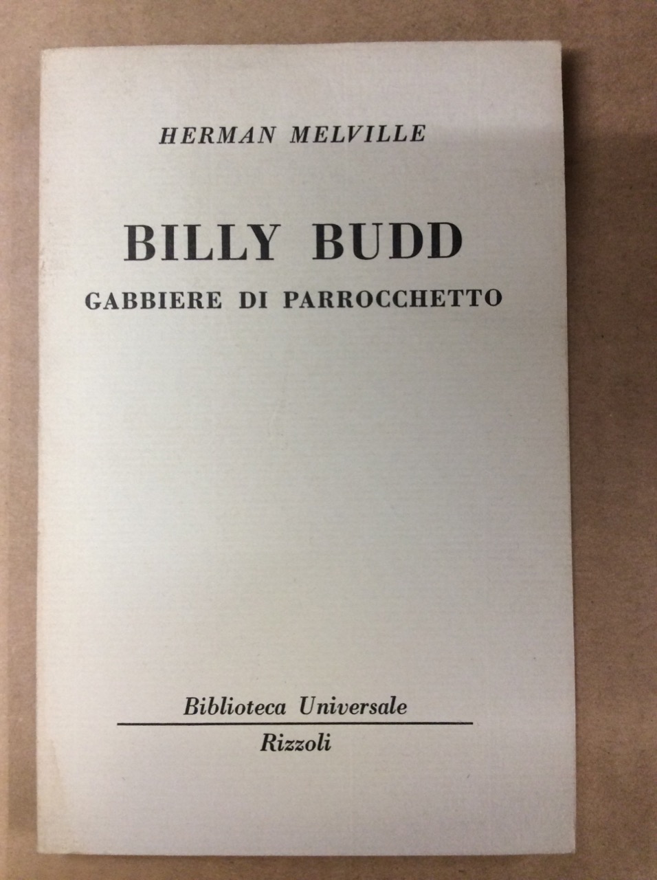 BILLY BUDD, GABBIERE DI PARROCCHETTO.