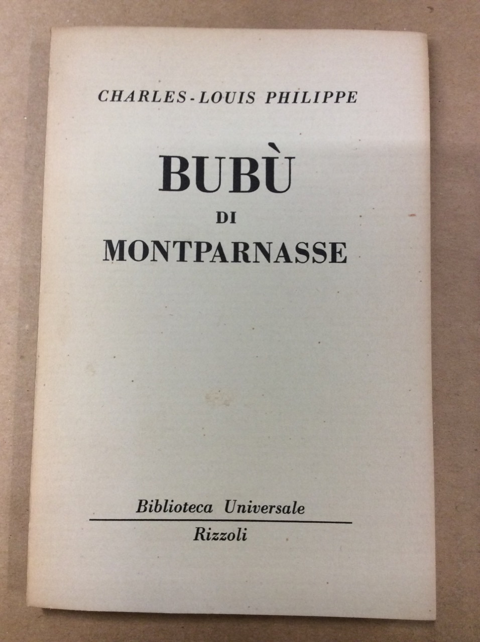 BUBU DI MONTPARNASSE.