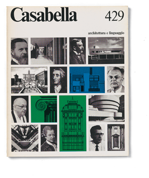 CASABELLA. Rivista internazionale di Architettura. N. 429. Ottobre 1977.