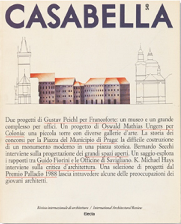 CASABELLA. Rivista internazionale di Architettura. N. 549. Settembre 1988.