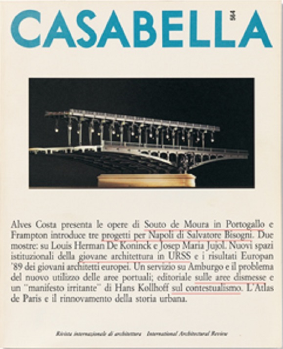CASABELLA. Rivista internazionale di Architettura. N. 564. Gennaio 1990.