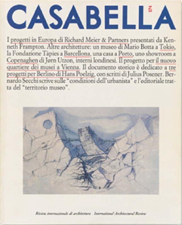 CASABELLA. Rivista internazionale di Architettura. N. 574. Dicembre 1990.