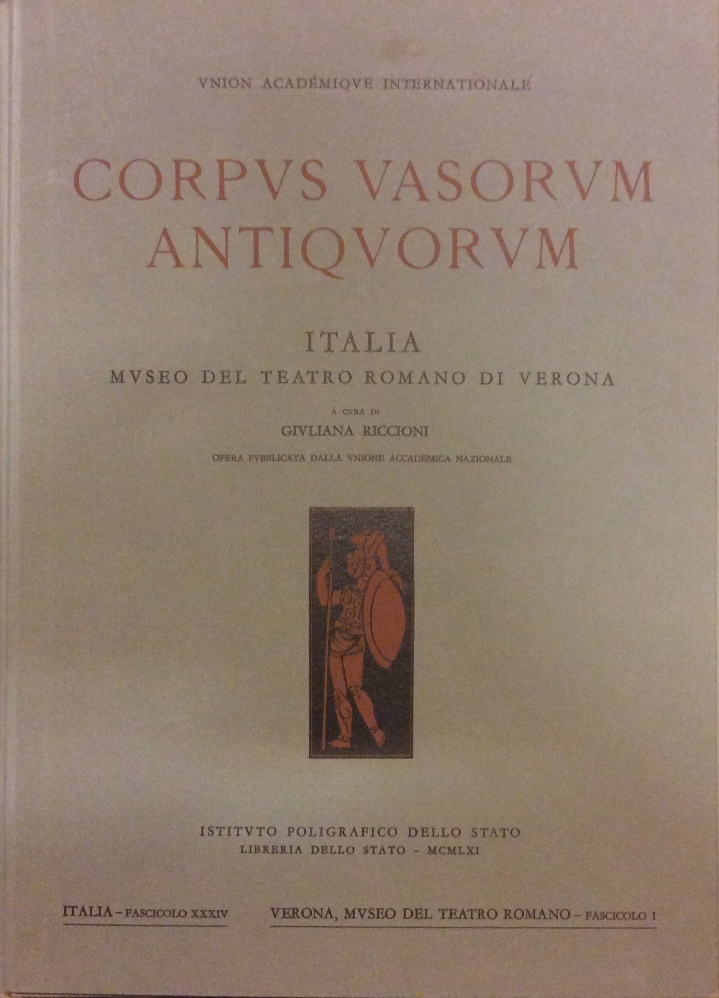 CORPUS VASORUM ANTIQUORUM - ITALIA, 34. - Verona, Museo del …