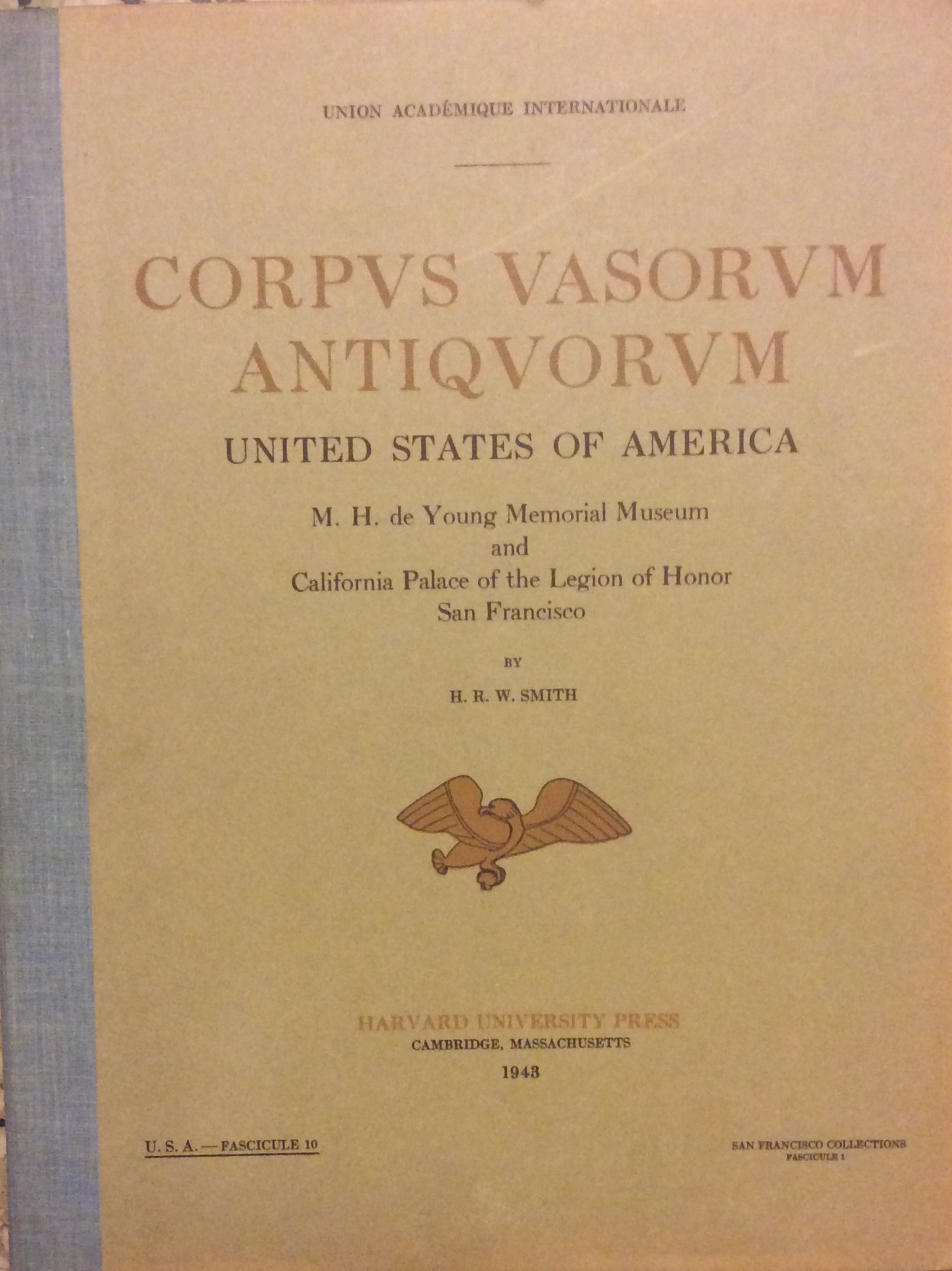CORPUS VASORUM ANTIQUORUM - USA - 10. - M. H. …
