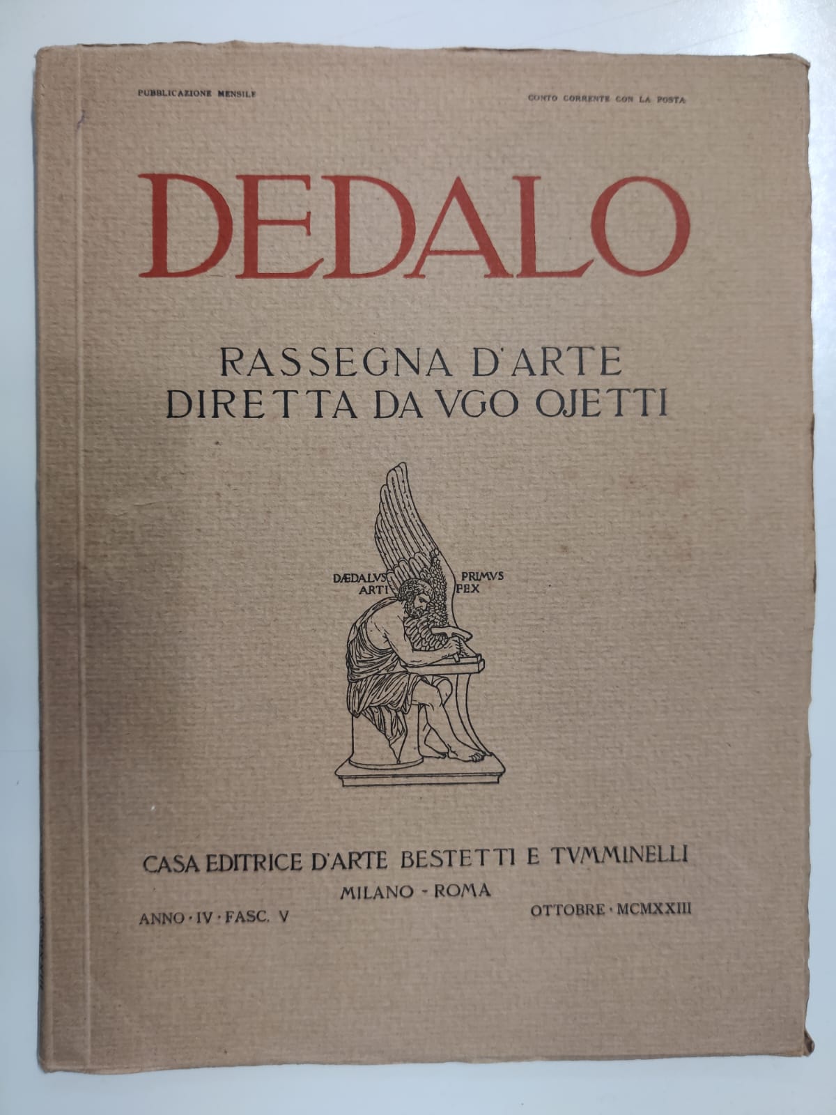 DEDALO. Ottobre 1923. N. 5 - Anno IV. - Rassegna …