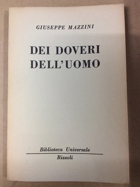 DEI DOVERI DELL'UOMO.