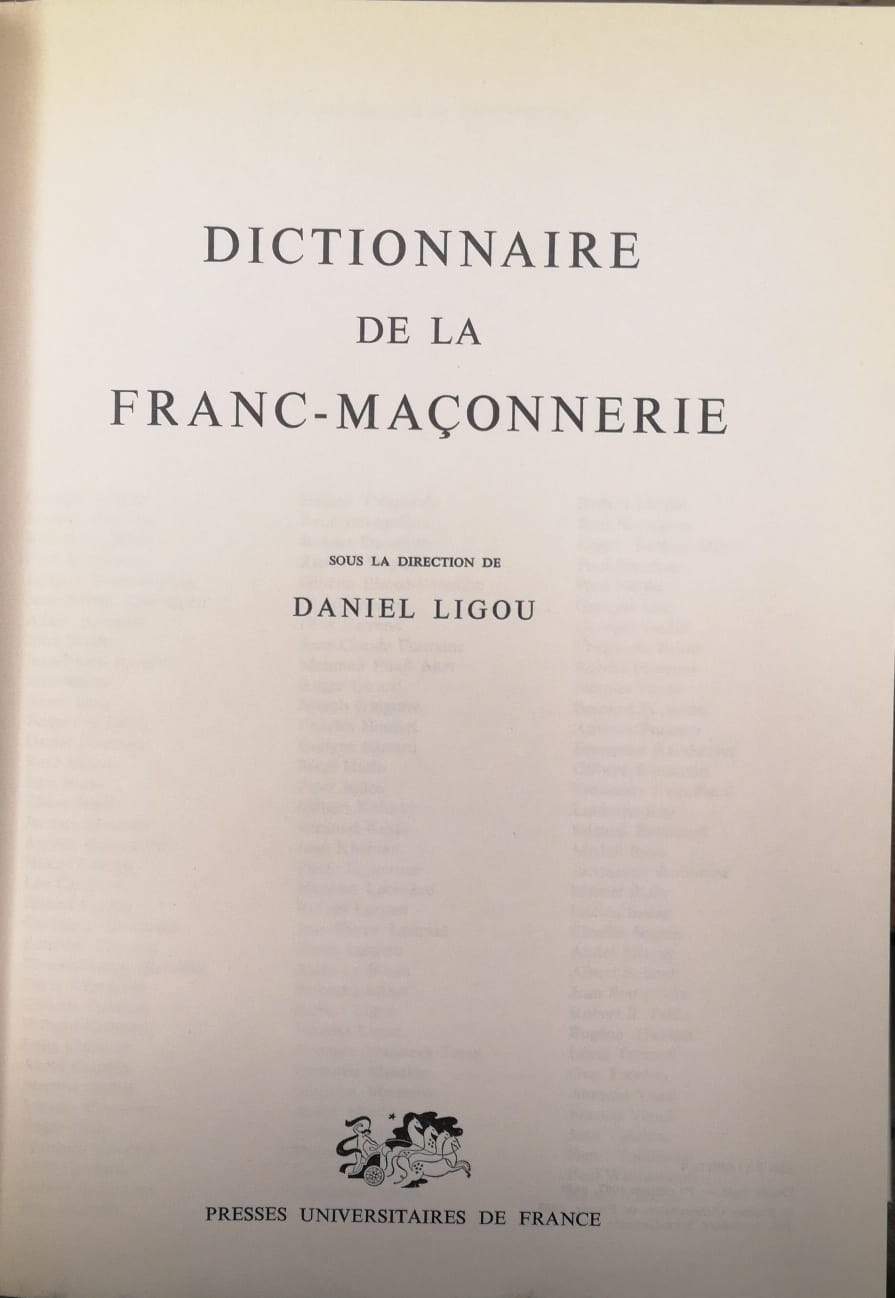 DICTIONNAIRE DE LA FRANC-MAÇONNERIE.