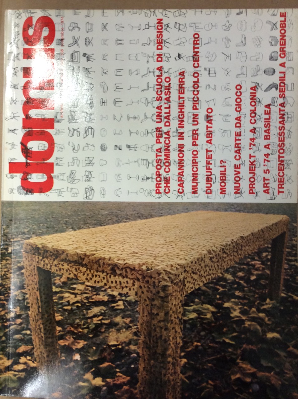 DOMUS. N. 538. Settembre 1974. - Architettura, arredamento, arte. Direzione …