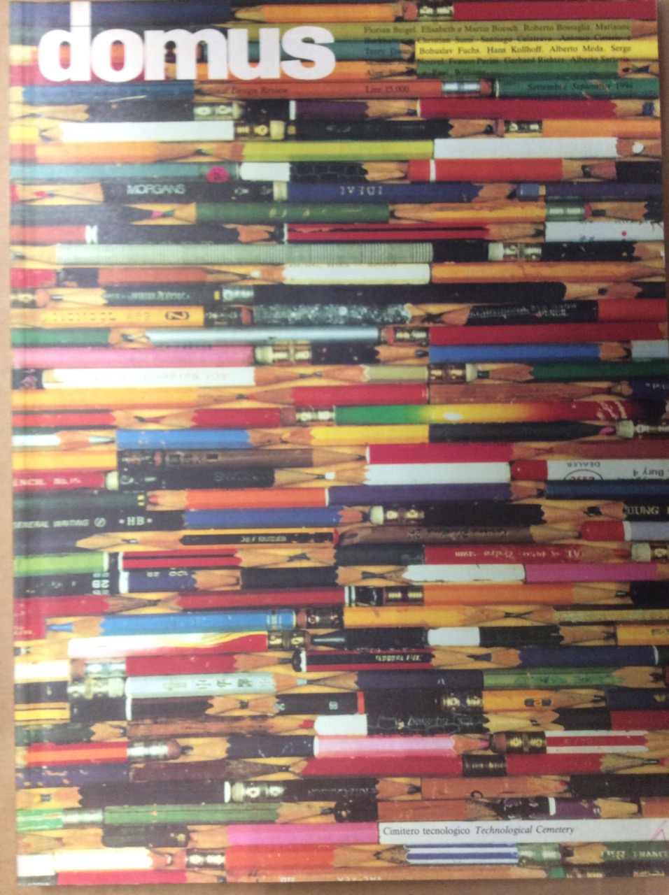 DOMUS. N. 763. Settembre 1994. - Rivista internazionale di progetto. …