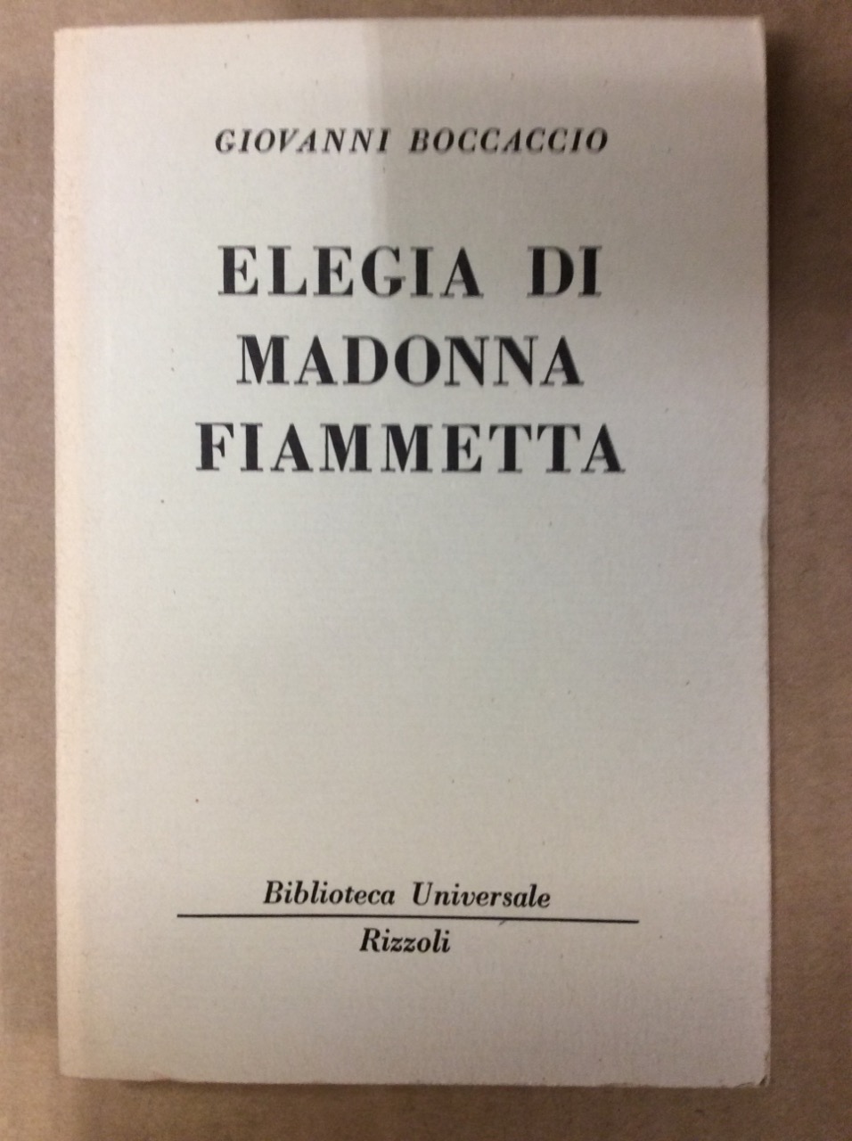 ELEGIA DI MADONNA FIAMMETTA.