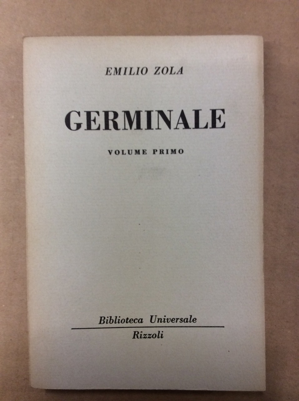 GERMINALE. VOLUME PRIMO.