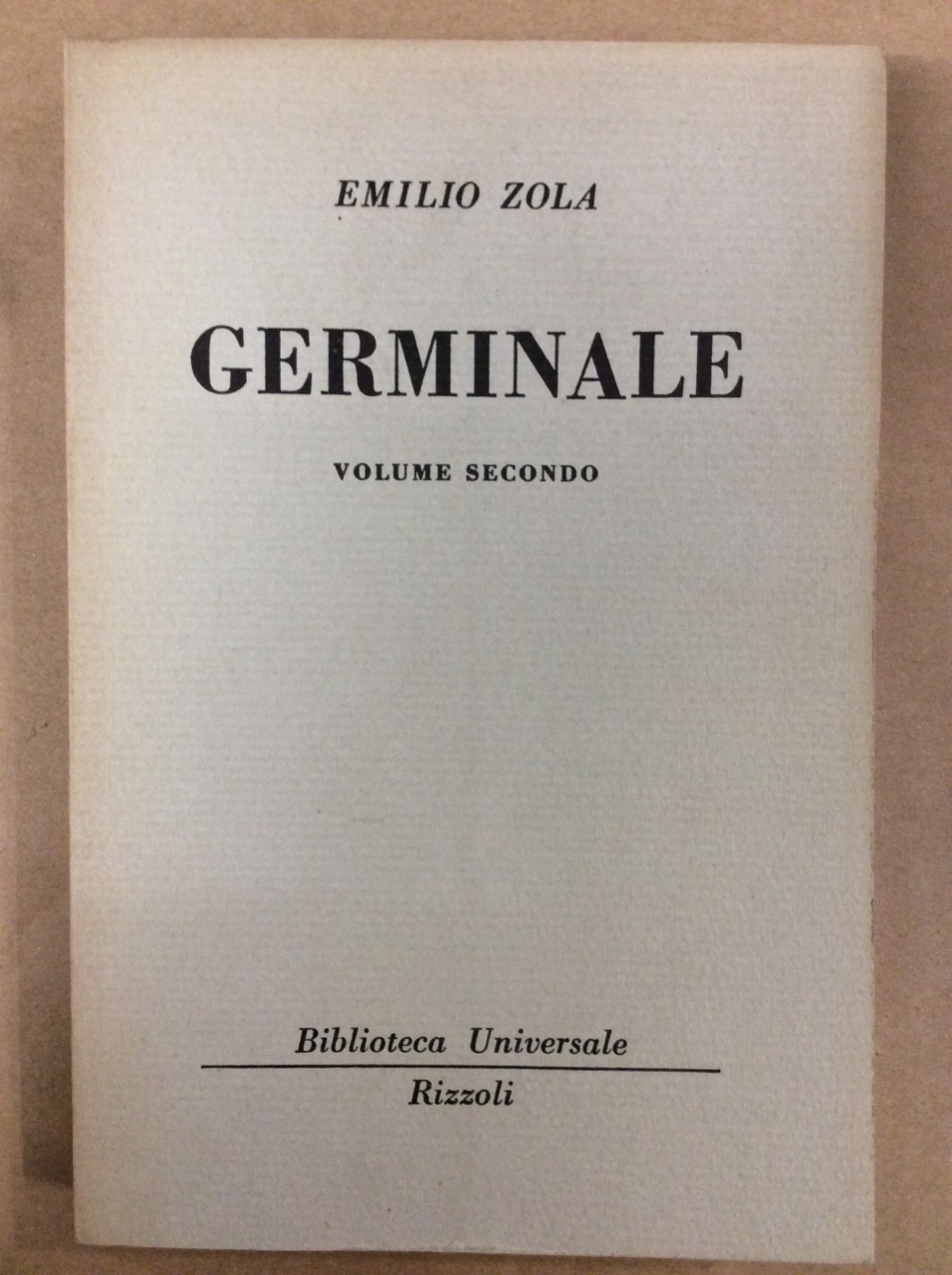 GERMINALE. VOLUME SECONDO.