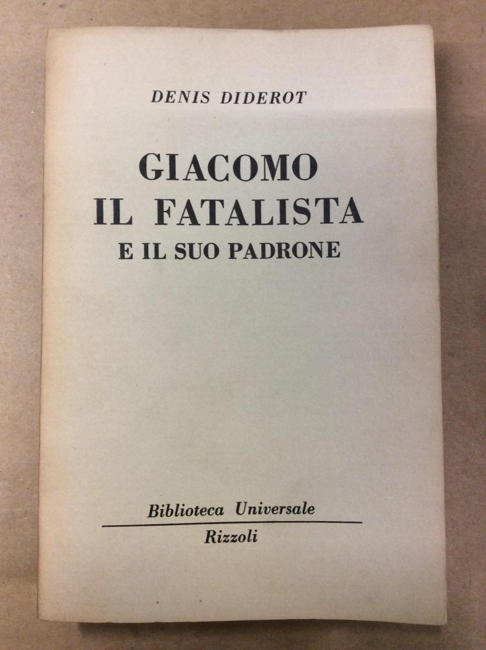GIACOMO IL FATALISTA E IL SUO PADRONE.