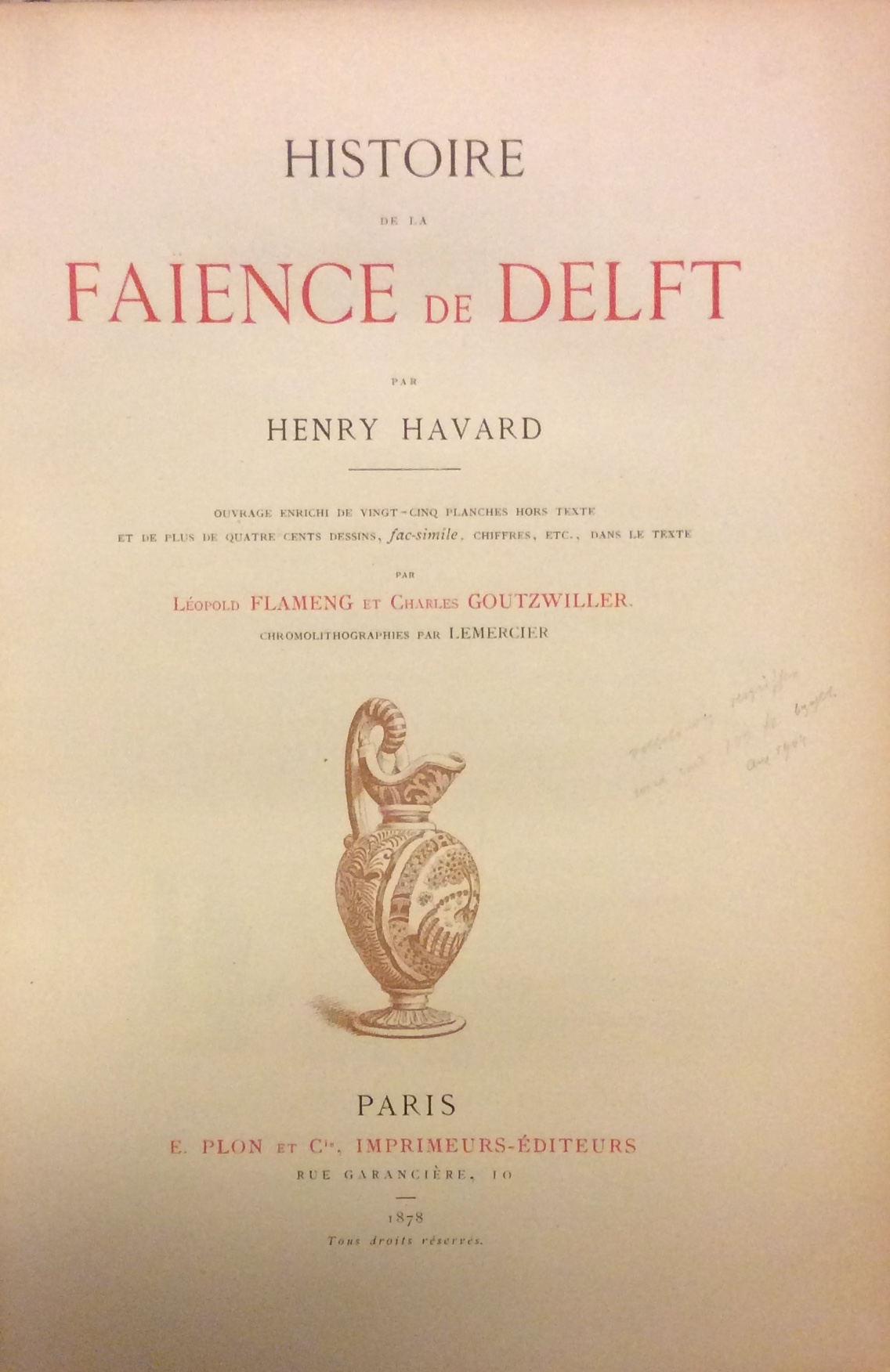 HISTOIRE DE LA FAIENCE DE DELFT.